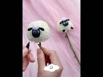DIY Pom Pom Animal Flower Craft Kit (5 Sets)