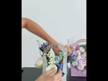 9pcs Flower Arrangement Gift Box with Handle