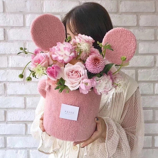 Velvet Plush Floral Gift Arrangement Box