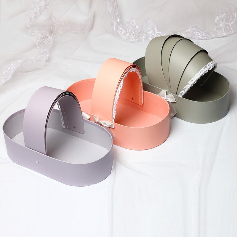 Cradle Shaped Floral Gift Wrapping Box