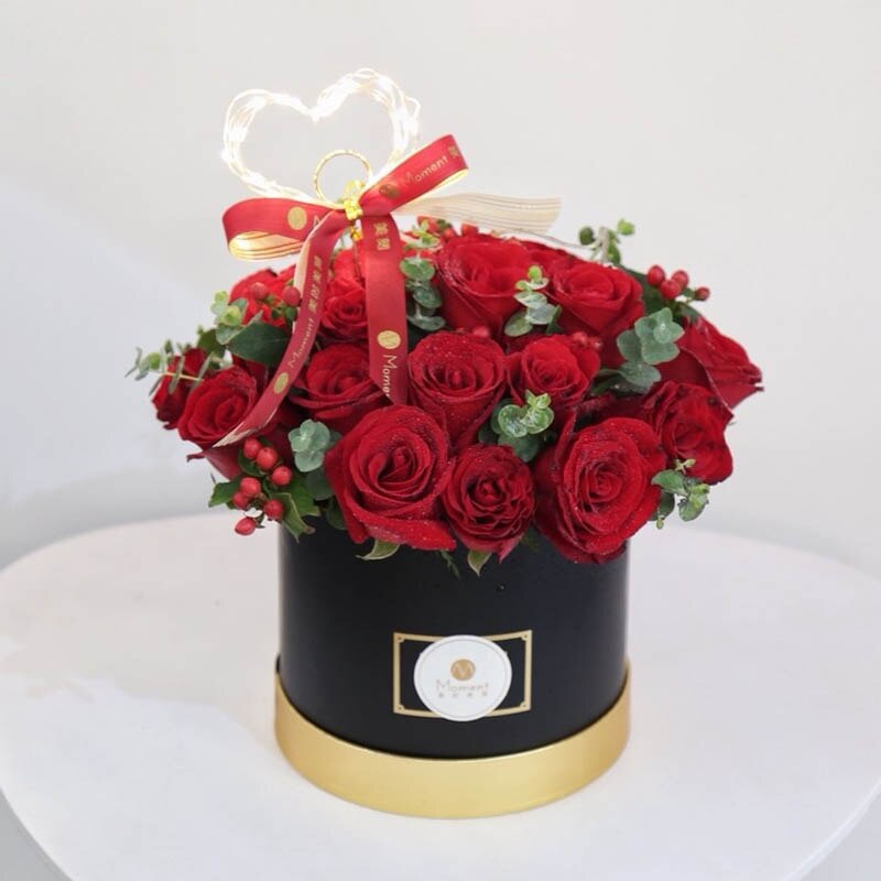 Set of 3 - Round Black Hat Box Boxes - Storage Florist Home Gift Decor –  Titleys Flowers / Direct Florist Supplies