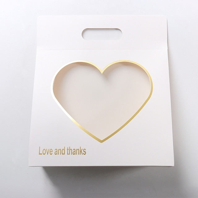 Heart Cutout Flower Bouquet Bags Pack 10