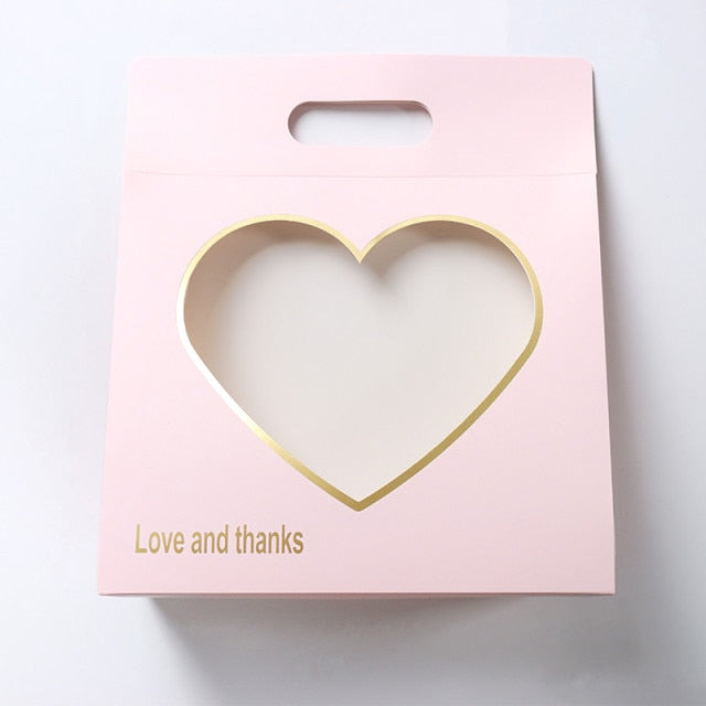 Heart Cutout Flower Bouquet Bags Pack 10