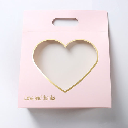 10pcs Heart Cutout Flower Bouquet Bags