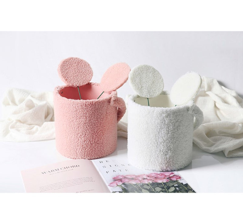 Velvet Plush Floral Gift Arrangement Box