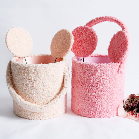 Velvet Plush Floral Gift Arrangement Box