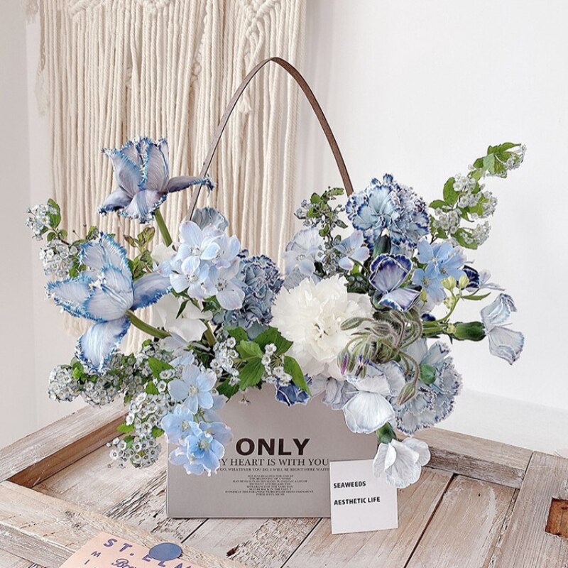 20Pcs Kraft Paper Flower Bouquets Bags with Handle – Floral