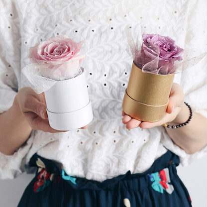 Set of 6 Mini Size Round Floral Gift Boxes