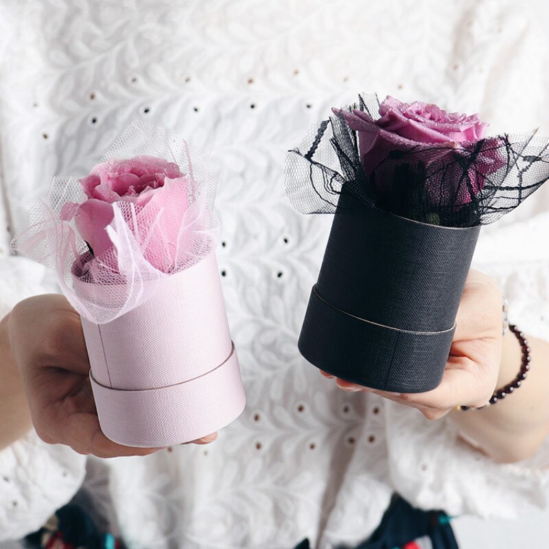 Set of 6 Mini Size Round Floral Gift Boxes