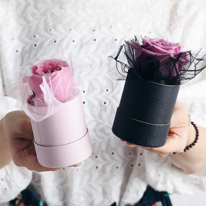 Set of 6 Mini Size Round Floral Gift Boxes
