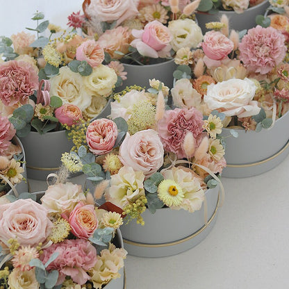 Round Flower Arrangement Box with Lid