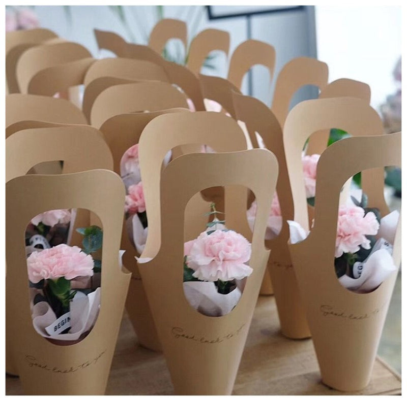  Teling 12 Pcs Kraft Flower Gift Bags Bouquet Paper Bags with  Handle Waterproof Bouquet Gift Box Empty Bouquet Bags for Flowers Rectangle  Packaging Wrap Bags for Back to School (Black, Pink) 