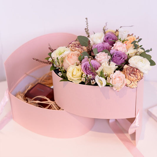 Double Layer Heart Cardboard Gift Box