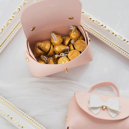 Mini PU Leather Bag Party Gift Bags Pack 10