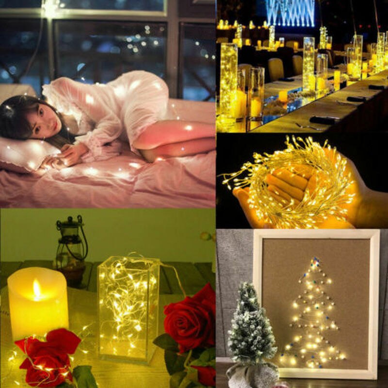LED Battery Fairy String Lights Micro Outdoor Xmas Remote Control Wedding  Party
