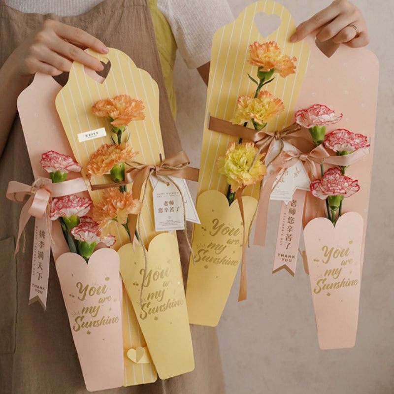 Buy Single Rose Flower Sleeve Wrap Cellophane Lucency Packing Bag