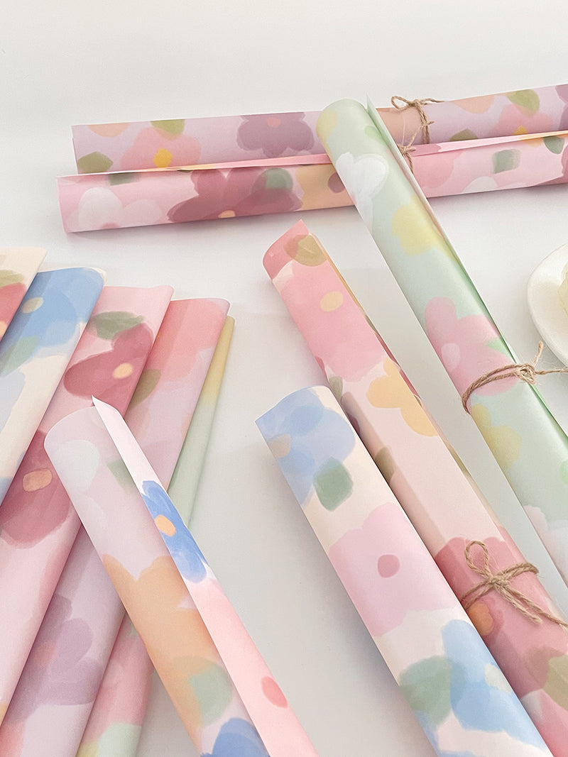 15 Yards Frosted Waterproof Korean Flower Wrapping Paper Roll