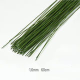 Load image into Gallery viewer, 100pcs Green Floral Wire for Flowers Floral Stems Floral Design Supplies