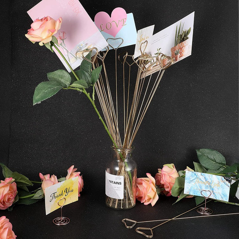 30pcs 7.8 Inch Floral Picks Metal Card Holders Floral Supplies