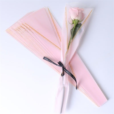 Single Rose Sleeves Flower Wrapping Bags, 1.57×4.92×17.71 Inches