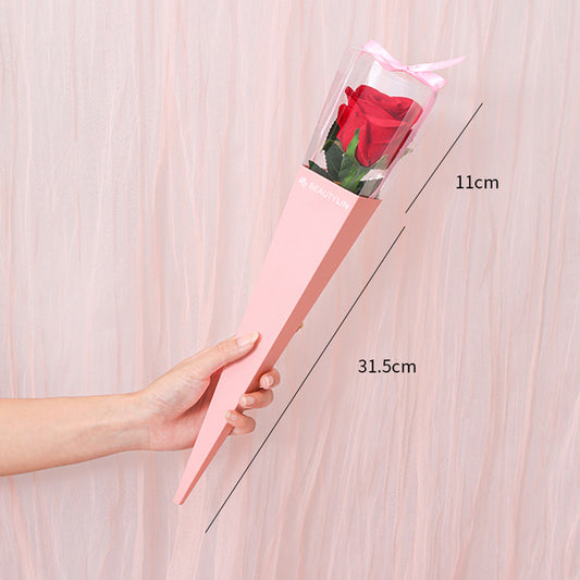 10pcs Single Stem Rose Floral Gift Box