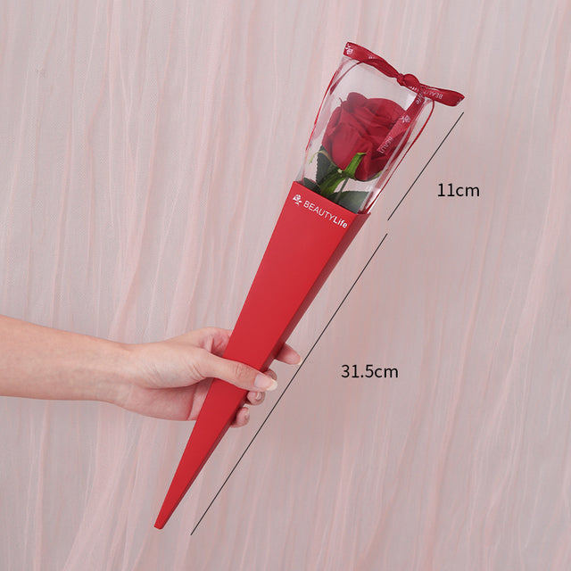 Single Flower Rose Box Bouquet Wrapping Paper Plastic Bags Boxes Cases