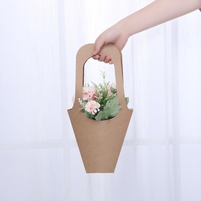 20 Pcs Small Paper Bags with Handle & Tissue Paper for Gift Rose