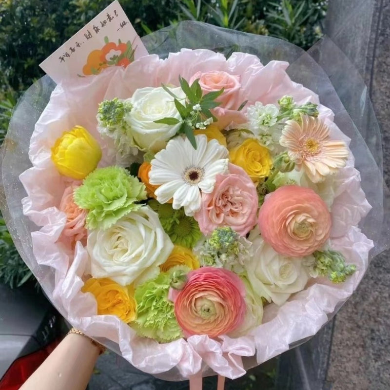 Wholesale Custom Multi-Color Gift Tissue Waterproof Rose Bouquet