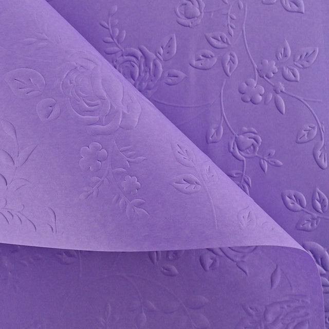 20pcs Waterproof Embossed Art Paper Flower Bouquet Wrapping Paper